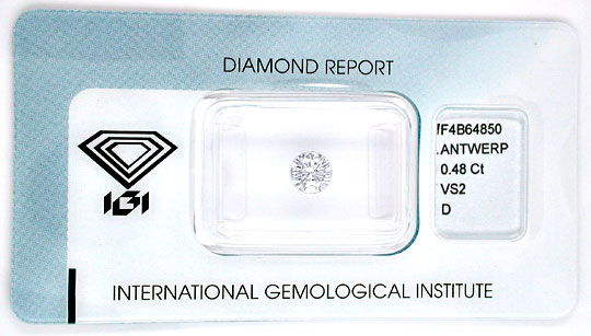 Foto 1 - Diamant, IGI, Traum Brillant 0,48ct VS2 River D, D5551