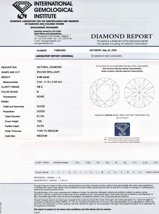 Foto 9 - Diamant, IGI, Traum Brillant 0,48ct VS2 River D, D5551