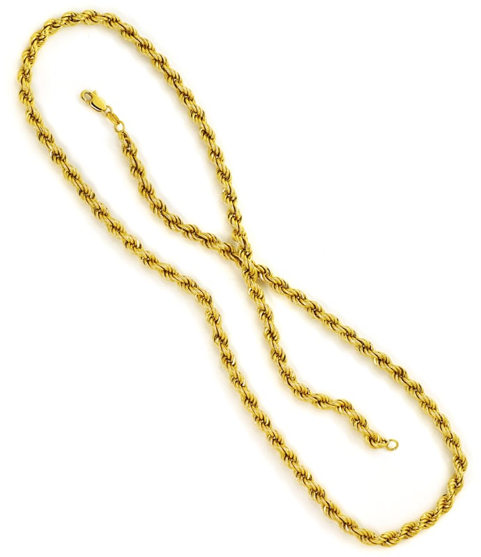 Foto 3 - Gelbgoldkette Kordelkette in 62cm Länge 5mm Durchmesser, K3134