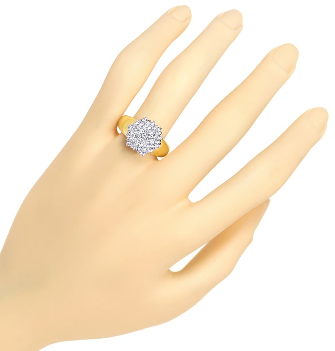 Foto 4 - Diamantring mit 1ct Brillanten Gelbgold-Weißgold, S1915