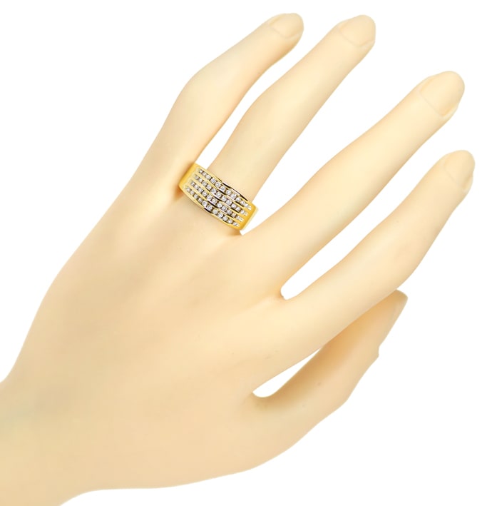 Foto 4 - Eleganter Diamantring mit 0,50ct Brillanten in Gelbgold, S2219