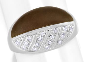 Foto 1 - Ausgefallener Design-Diamanten Rauchquarz Ring, S5102